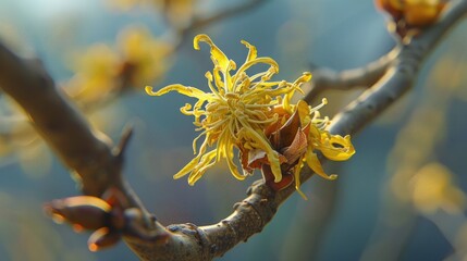 Sticker - detail shot of a witch hazel