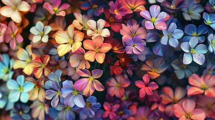 Poster - Colorful tiny flowers in bloom