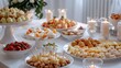 © Gular - table with snacks catering for a wedding white color
