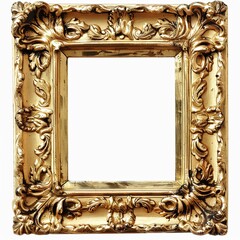 Poster - PNG Golden picture frame. Vintage art object 