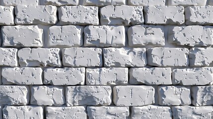 Poster - White brick wall texture