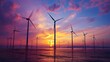 © STGZ. - A wind turbine farm at sunset, symbolizing the transition to renewable energy and climate action