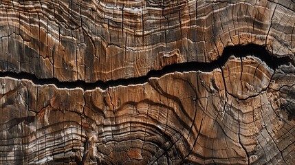 Fototapete - Natural Wood Grain Detailed Texture of Cut Tree Trunk