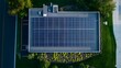 © STGZ. - A solar panel array on a commercial building, representing the adoption of green technology in business practices