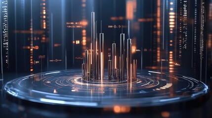 Poster - Abstract Digital Data Visualization Background