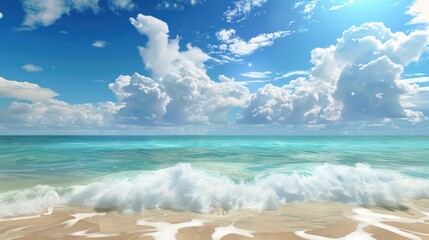 Poster - sea and perfect sky Beach and beautiful tropical sea
