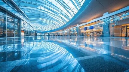 Canvas Print - modern airport architecture interior 