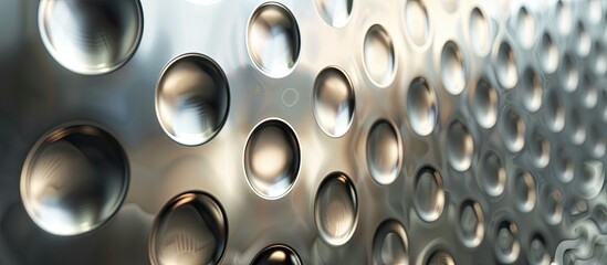 Poster - Stainless steel texture background with reflective qualities. Copy space image. Place for adding text and design
