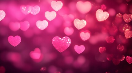 Poster - colorful heart-shaped bokeh lights create a romantic atmosphere for valentine's day celebrations in 