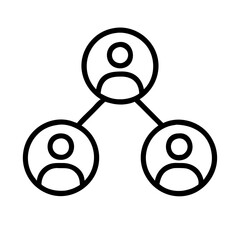 Poster - Community connection icon featuring linked user profiles for collaborative networking