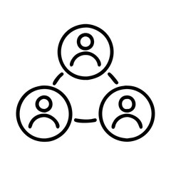 Poster - Community icon featuring interconnected user profiles for social networking