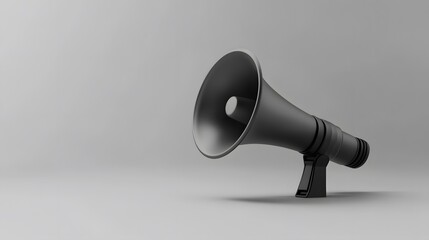 Megaphone with copy space 3d background. 3d rendering. 