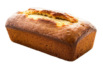 Aufkleber - Freshly baked banana bread with golden crust ,Isolated on transparent background