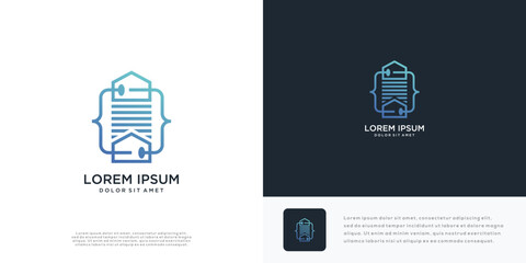 House code logo design vector illustration. House and code logo icon.