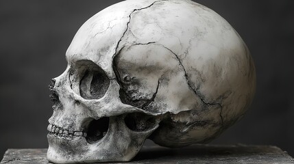 Sticker - Human Skull Still Life: A Reflection on Mortality