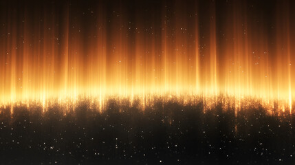 Aufkleber - a stunning display of golden light beams illuminating the dark sky during twilight hours in a remote