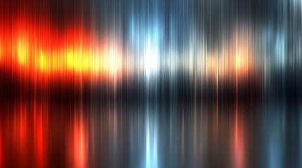 Aufkleber - Abstract reflections of vibrant colors in a blurred landscape at dusk creating a captivating visual effect