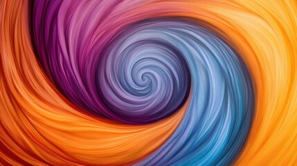 Wall Mural - A colorful swirl of paint in a spiral shape, AI