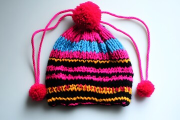 Poster - winter ski bobble hat isolated