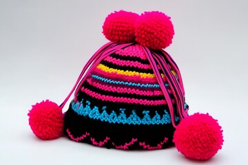 Poster - winter ski bobble hat isolated