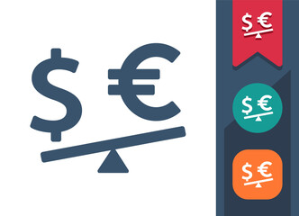 Wall Mural - Currency, Currency Conversion, Exchange Rate Icon