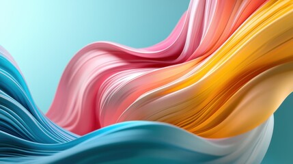 Poster - Colorful Wavy Abstract Design for Background or Textures