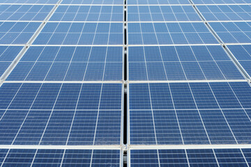 Solar panels of a Solar energy power plant is generating renewable energy.