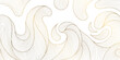 © marylia17 - Vector wave line illustration, sea water pattern, curve graphic design element. Gold flow oriental ornament, japanese flow wallpaper