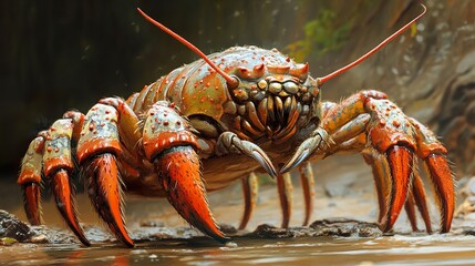 Sticker - Fantasy Monster Creature Design: A Terrifying Crab-Like Being