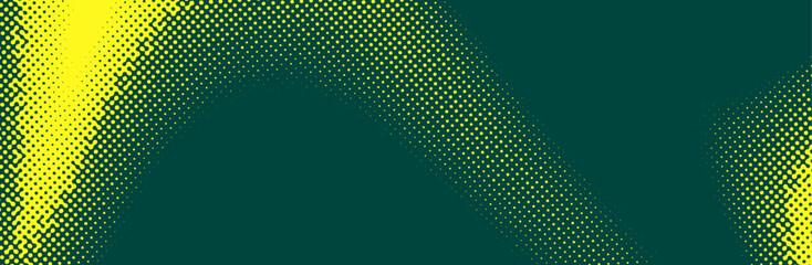 Poster - Green and yellow halftone dots abstract vector background