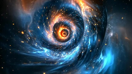 Wall Mural - a swirling vortex of fire and ice in a galaxy far, far away