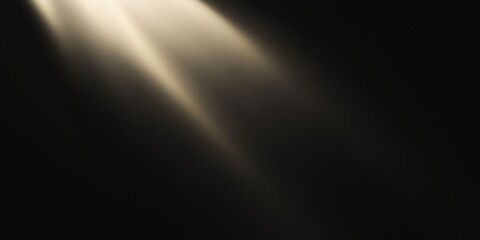 Poster - Radiant beam of light shines diagonally on a deep black background, creating a dramatic and mysterious effect