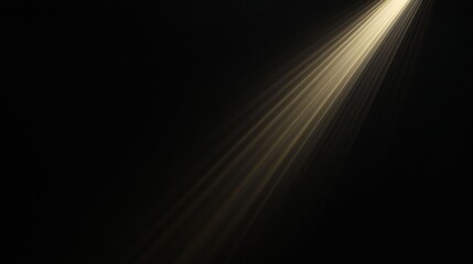 Wall Mural - bright light is shining through on a black background, creating a diagonal composition of light rays