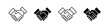 © Auto - Hand shake for deal icon collection set