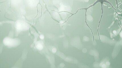 Poster - Abstract 3d illustration of a neural network firing in the brain with electrical signals being passed from neuron to neuron