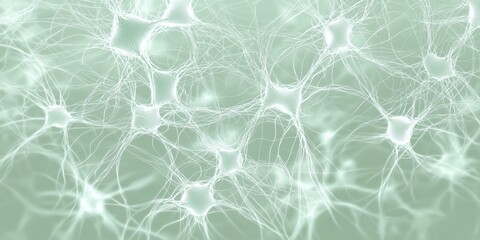 Poster - Network of neurons transmitting signals in the brain, a representation of the complexity and interconnectedness of the human mind