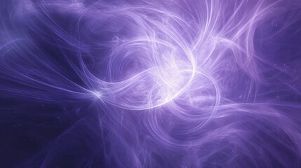Poster - Abstract background featuring wavy lines that create a magical energy flow in mesmerizing purple tones, ideal for enhancing websites and banners with a touch of enchantment