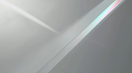 Aufkleber - Abstract background with light reflecting on a neutral gray surface creating a diagonal composition of white and pastel colored lines