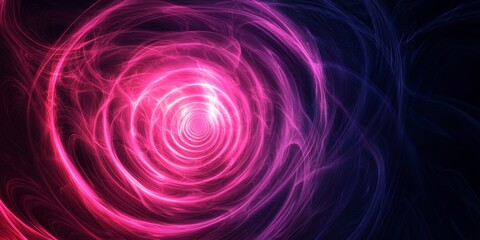 Poster - Bright pink and purple plasma swirls merge in a captivating vortex, creating a mesmerizing tunnel of vibrant colors