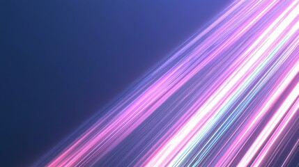 Poster - Mesmerizing abstract background with colorful diagonal light trails on deep blue backdrop. Perfect for high-tech and innovative projects like marketing and social media