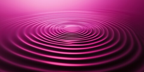 Poster - Concentric ripples are spreading outward on a pink liquid surface, creating a mesmerizing and abstract pattern. The image evokes feelings of tranquility and peace