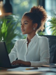 Wall Mural - Professional Woman Working in Office