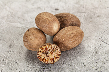 Wall Mural - Aroma seasoning Nutmeg for cooking