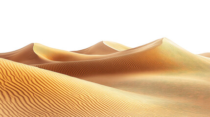 desert and sand dunes isolated on transparent background