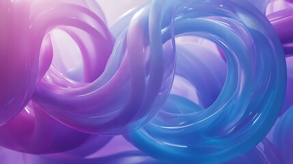 Aufkleber - Abstract colorful 3D spiral, with vibrant purple and blue colors.