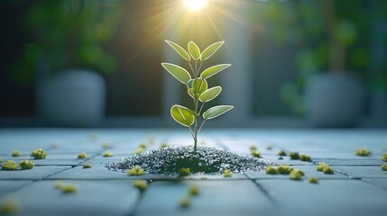 Poster - Financial growth, money tree and savings. Investment property growth Concept.