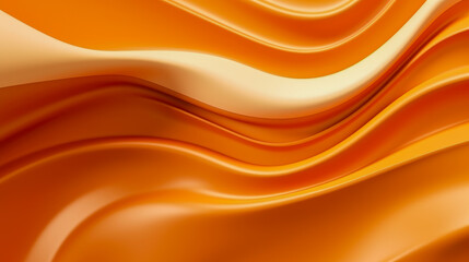 Poster - Flowing, smooth waves in various warm tones create a harmonious abstract pattern, evoking softness, calmness, and gentle serenity.