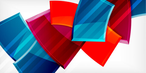 Poster - Colorful geometric abstract shapes. Illustration For Wallpaper, Banner, Background, Card, Book Illustration, landing page