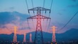 © Cherrin - Gigantic power grid infrastructure, fast energy distribution across cities, capacity for rapid technological growth