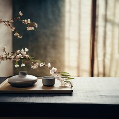 Poster - close up photo of a Japanese Tea Ceremony.